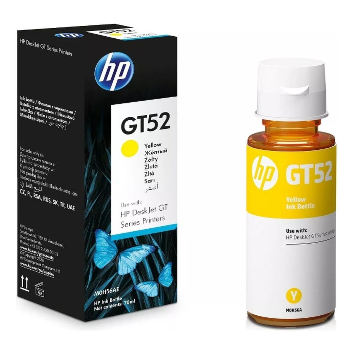 HP - Botella de Tinta hp GT52 Yellow Original