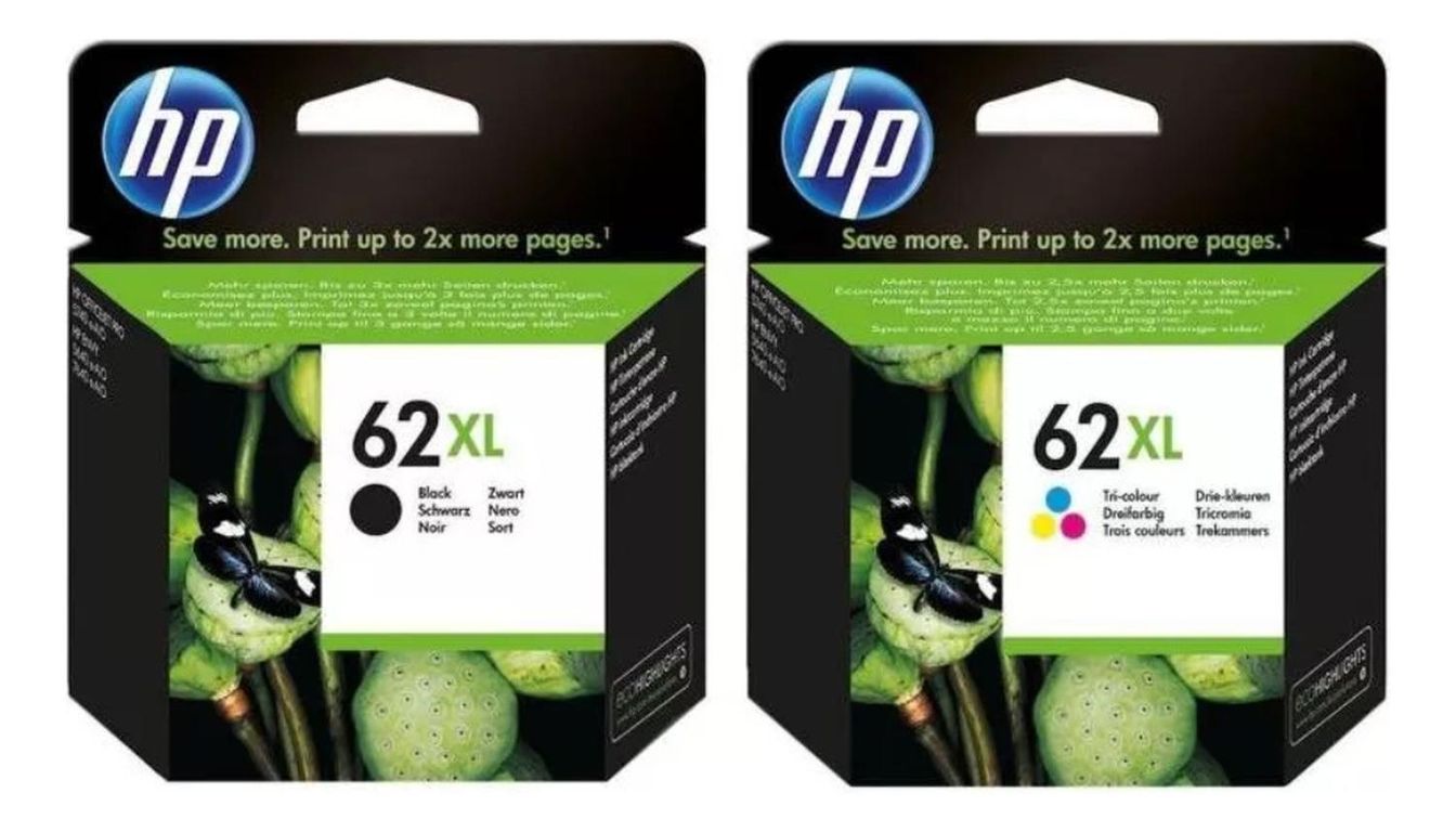 Cartuchos de Tinta 62XL Original Negro/Tricolor Pack