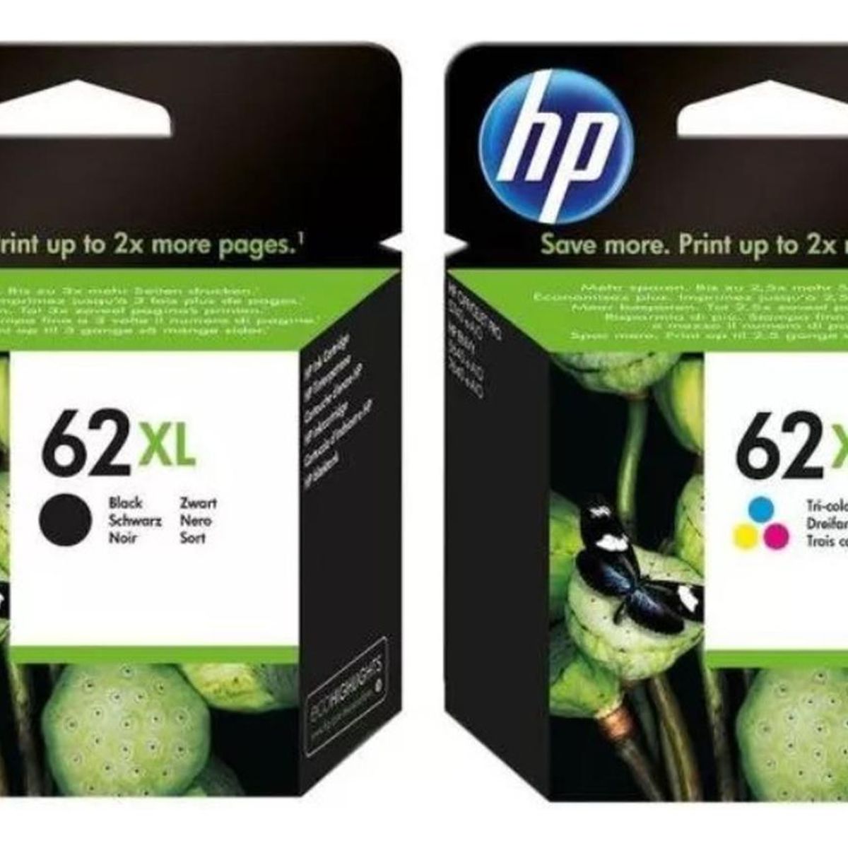 HP - Cartuchos de Tinta hp 62XL Original Negro/Tricolor Pack