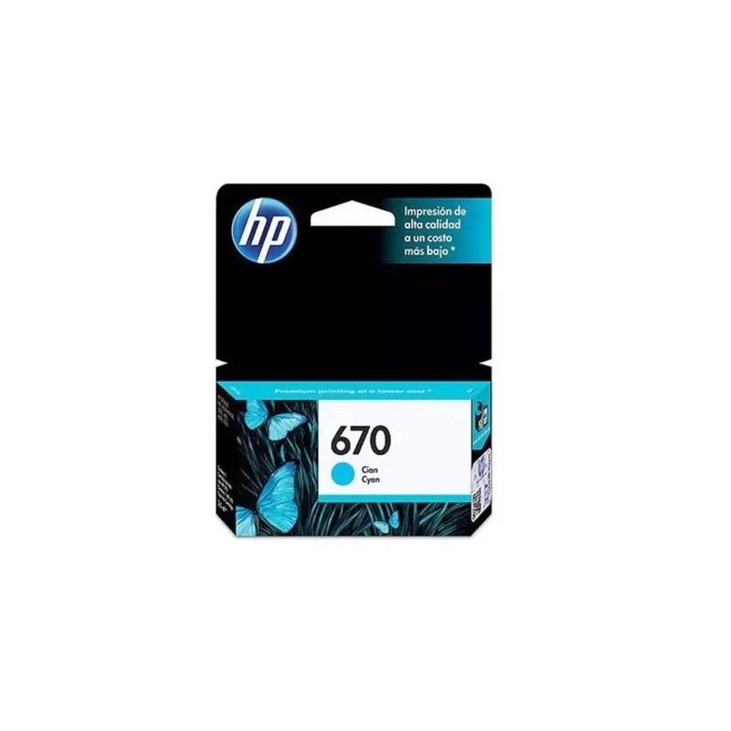 HP - Cartucho hp 670 Cyan Original
