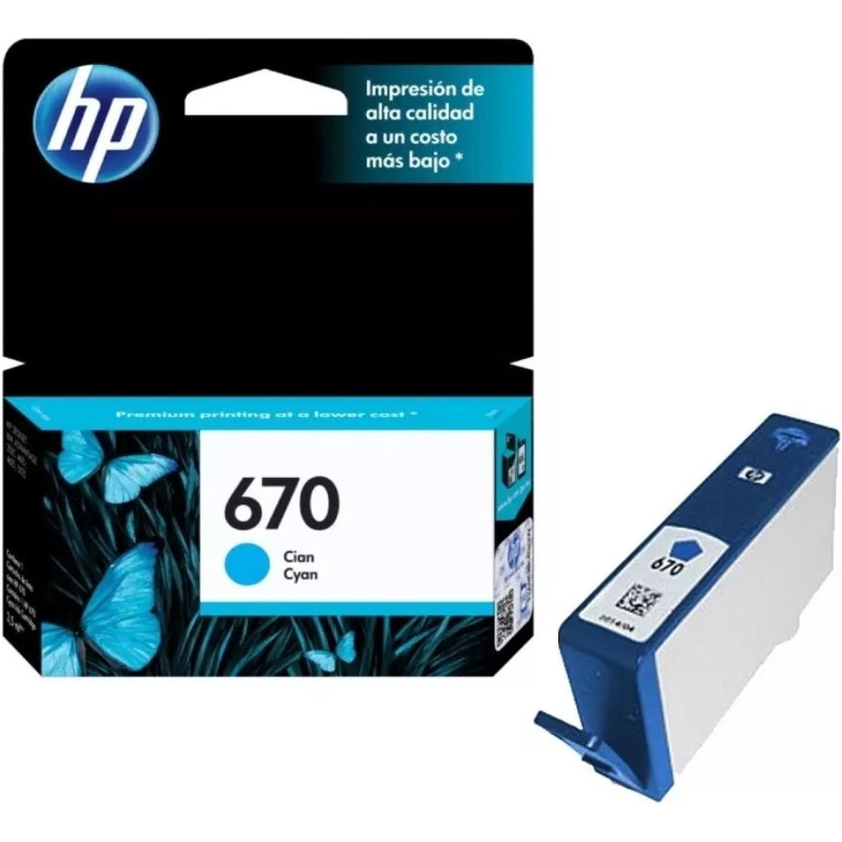 HP - Cartucho de Tinta hp 670 Cyan Original