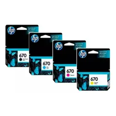 HP - Pack Cartuchos 670 Original N/M/C/Y