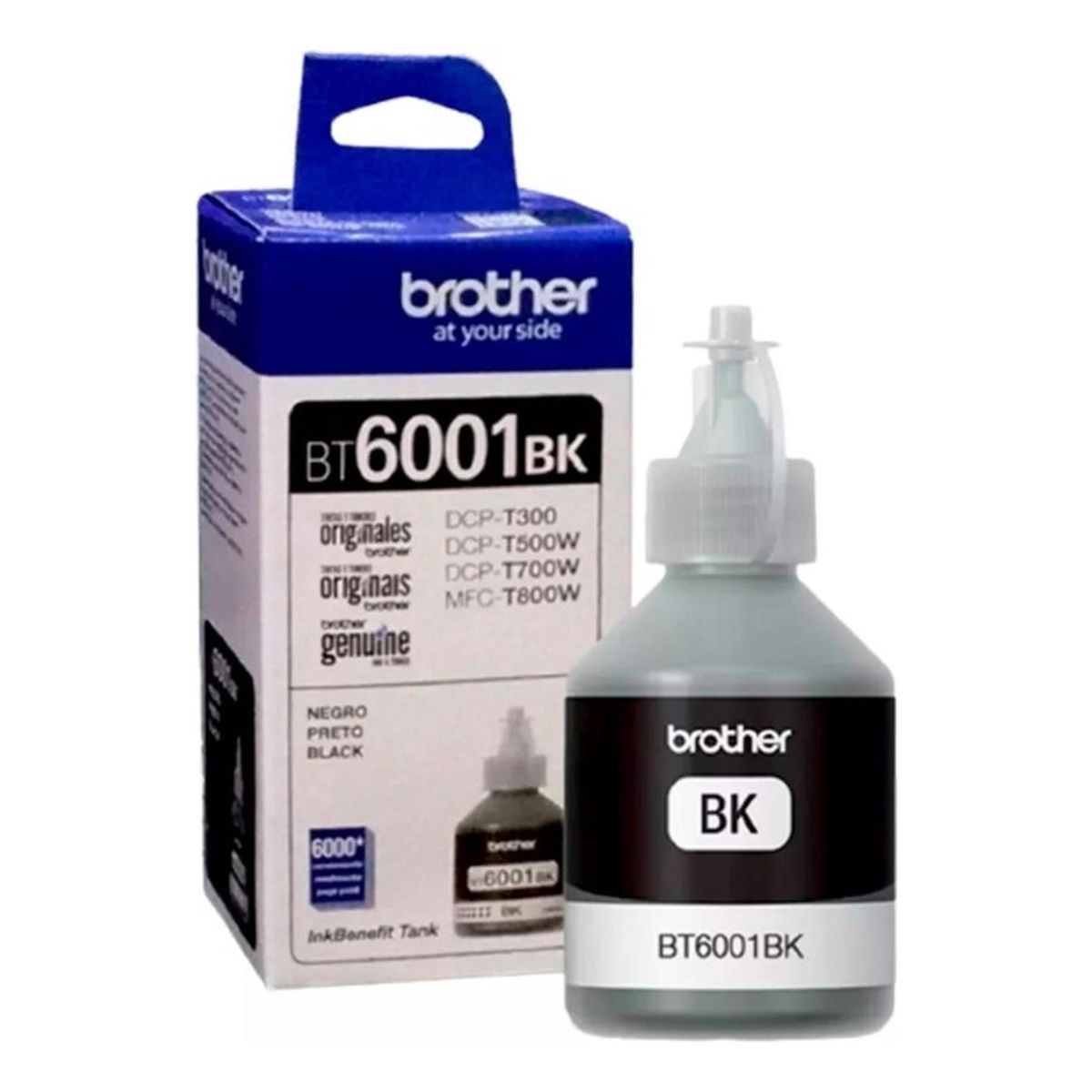 BROTHER - Botella de Tinta Brother Bt6001 Negro Original