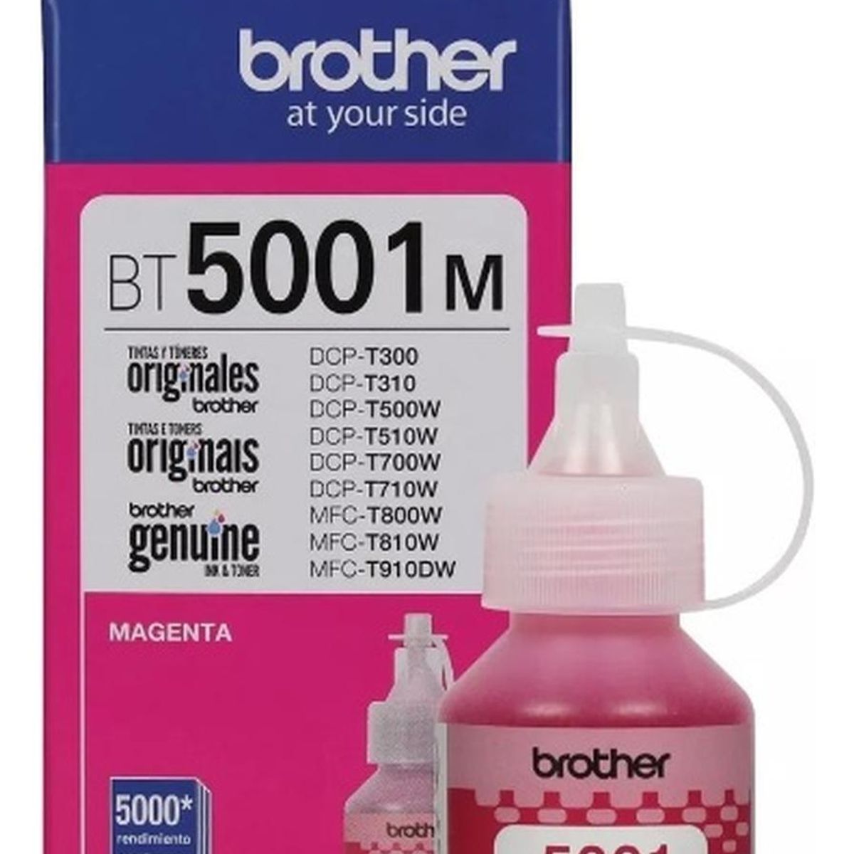 BROTHER - Botella de Tinta Brother Bt5001 Magenta Original