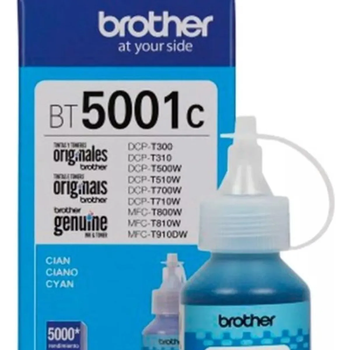 BROTHER - Botella de Tinta Brother Bt5001 Cyan Original