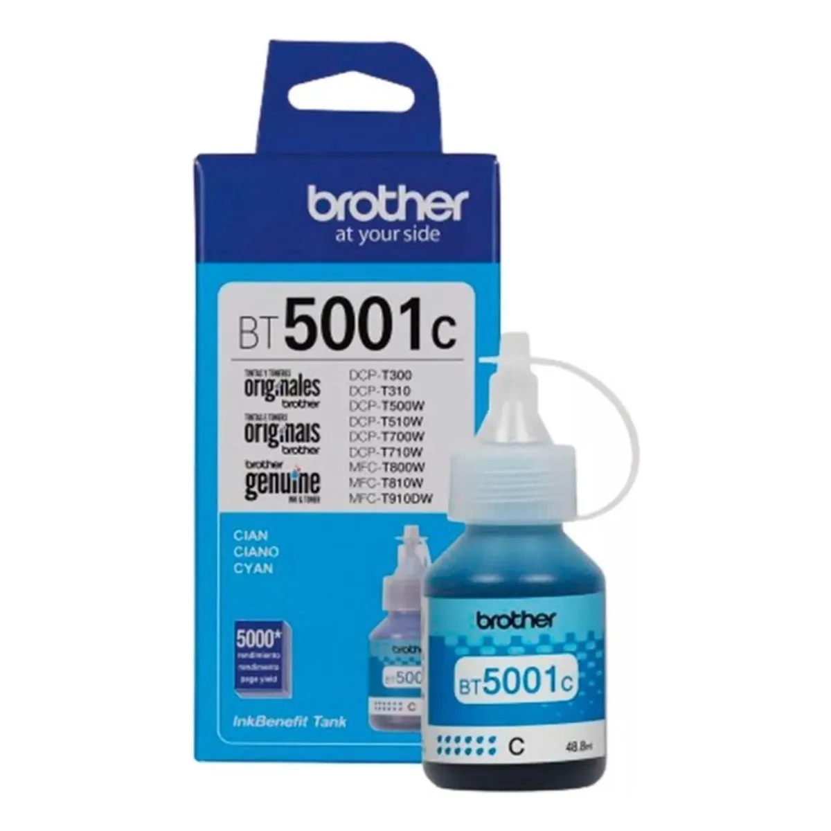 BROTHER - Botella de Tinta Brother Bt5001 Cyan Original