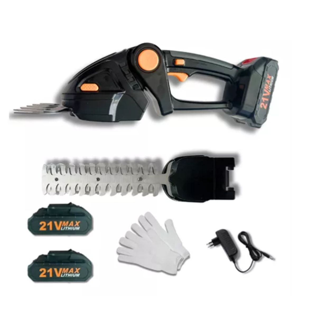 LERNEN - Cortasetos Ornamental Inalámbrico Lernen 2 Baterías Color Negro