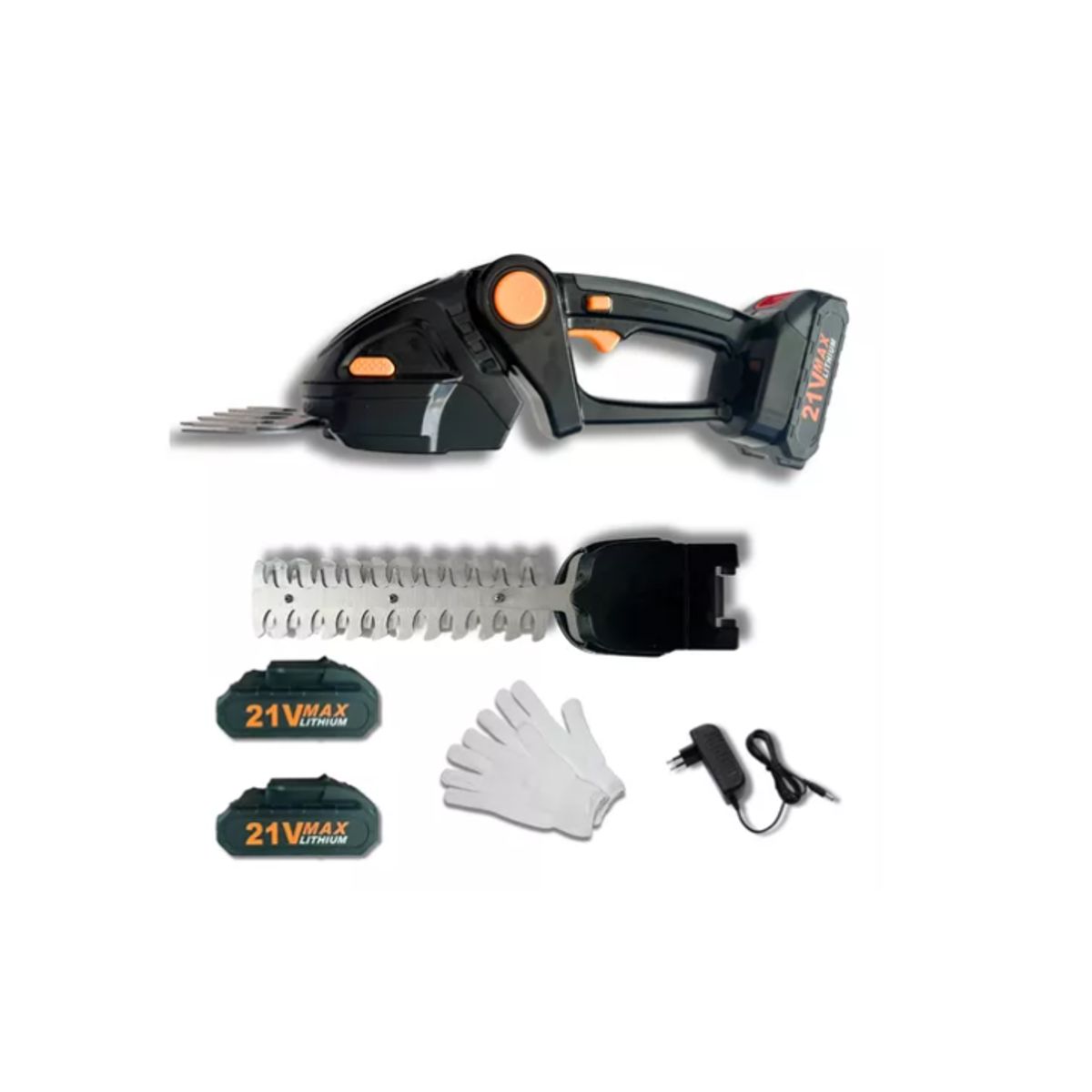 LERNEN - Cortasetos Ornamental Inalámbrico Lernen 2 Baterías Color Negro