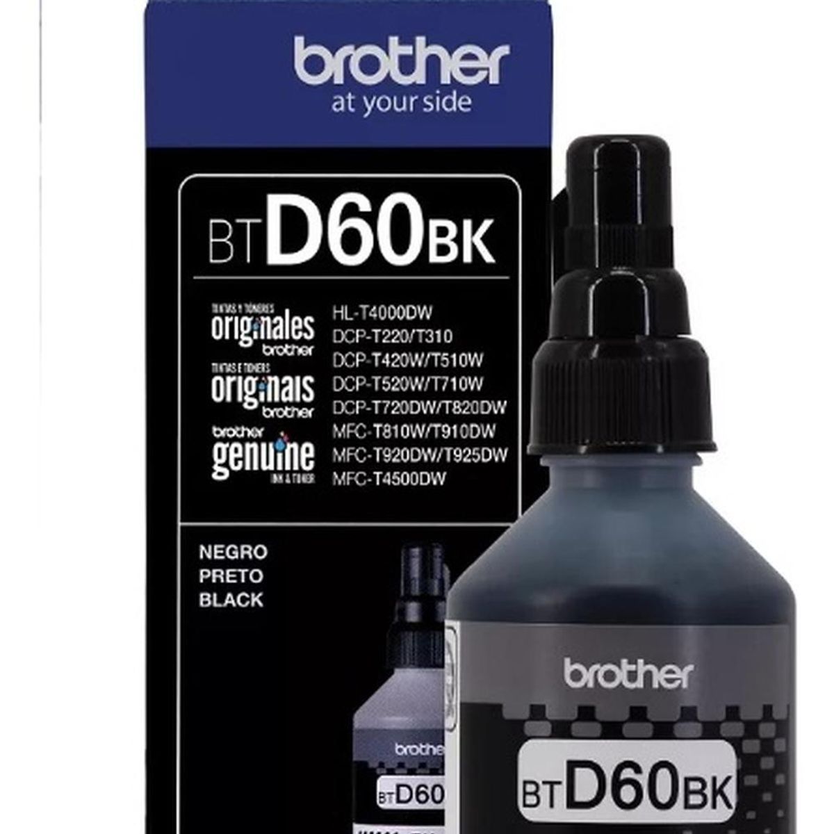 BROTHER - Botella de Tinta Brother Btd60 Negro Original