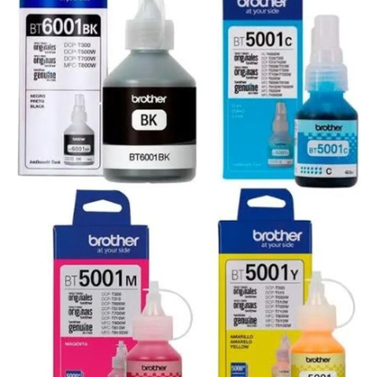 BROTHER - Botellas de Tintas Bt6001-bt5001 Original Pack