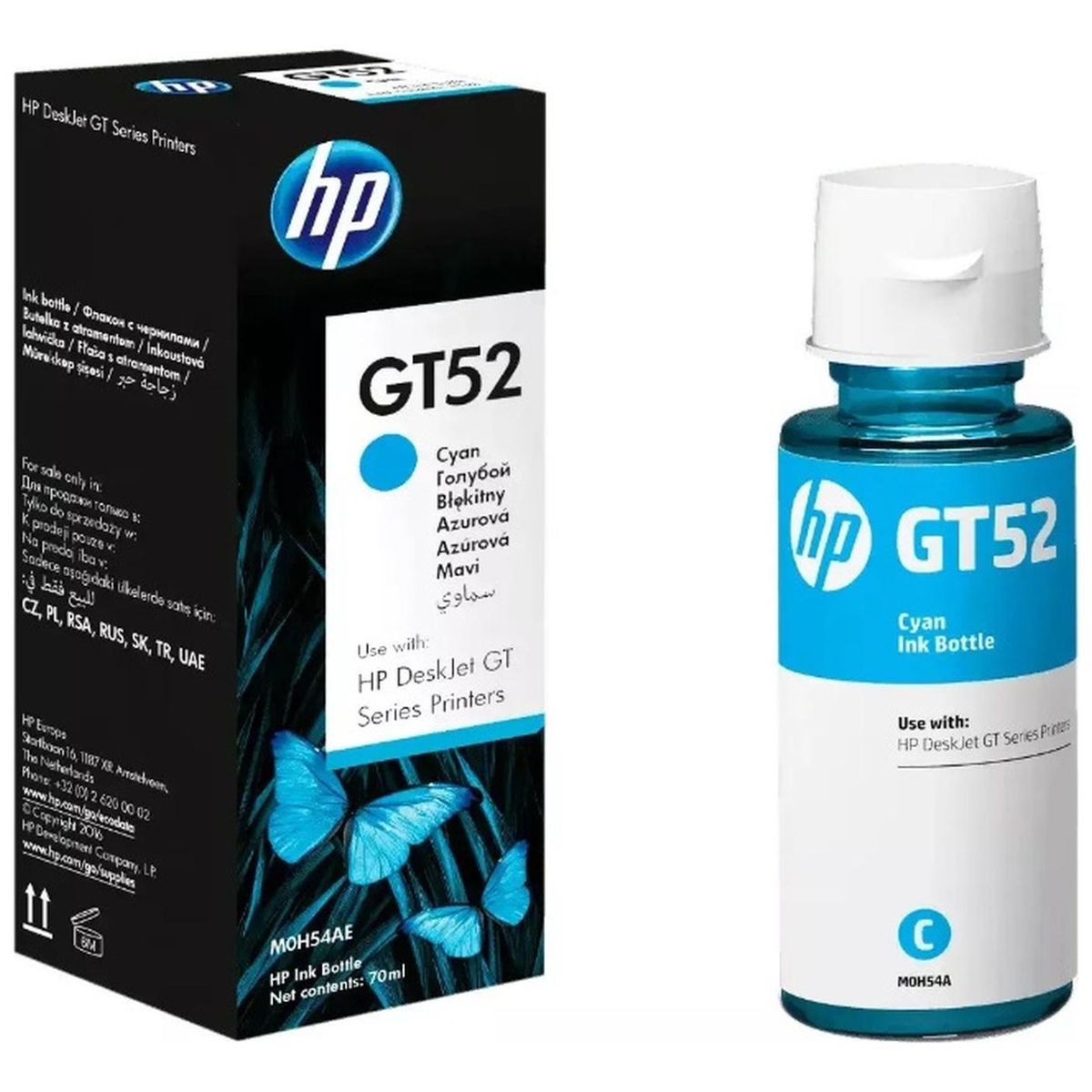 HP - Botella de Tinta hp GT52 CyanOriginal