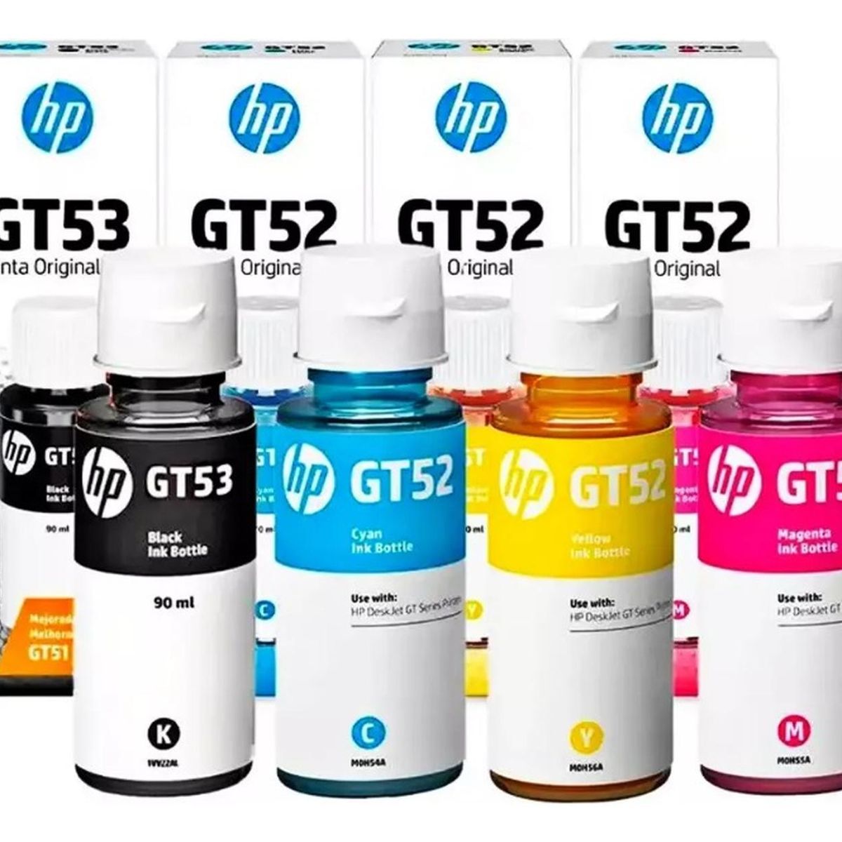 HP - Botellas de Tinta hp GT53/GT52 Original Pack