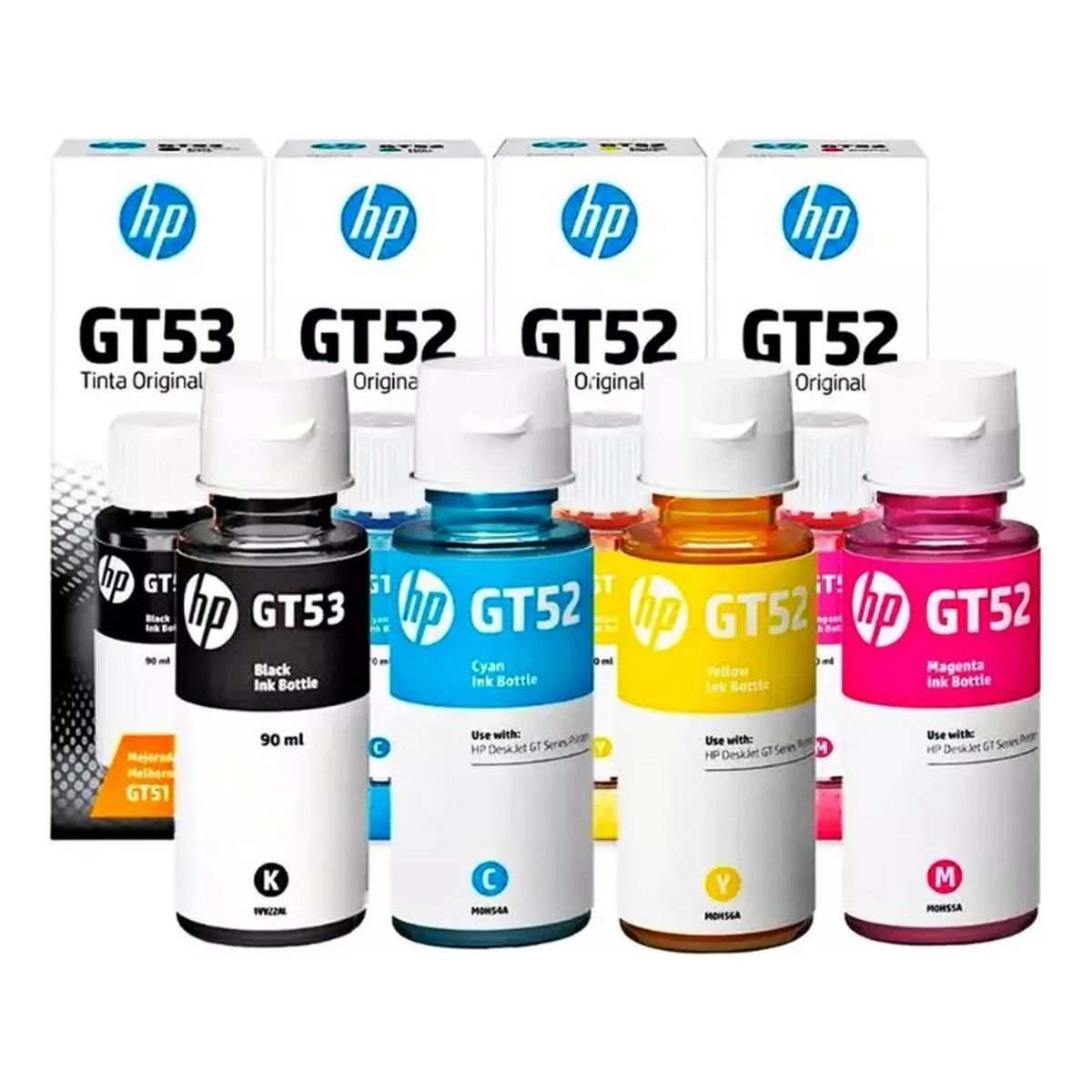 HP - Botellas de Tinta hp GT53/GT52 Original Pack