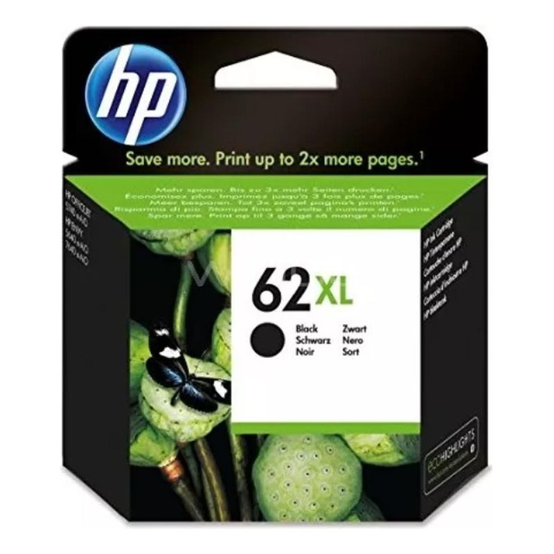 HP - Cartucho de Tinta hp 62XL Negro Original