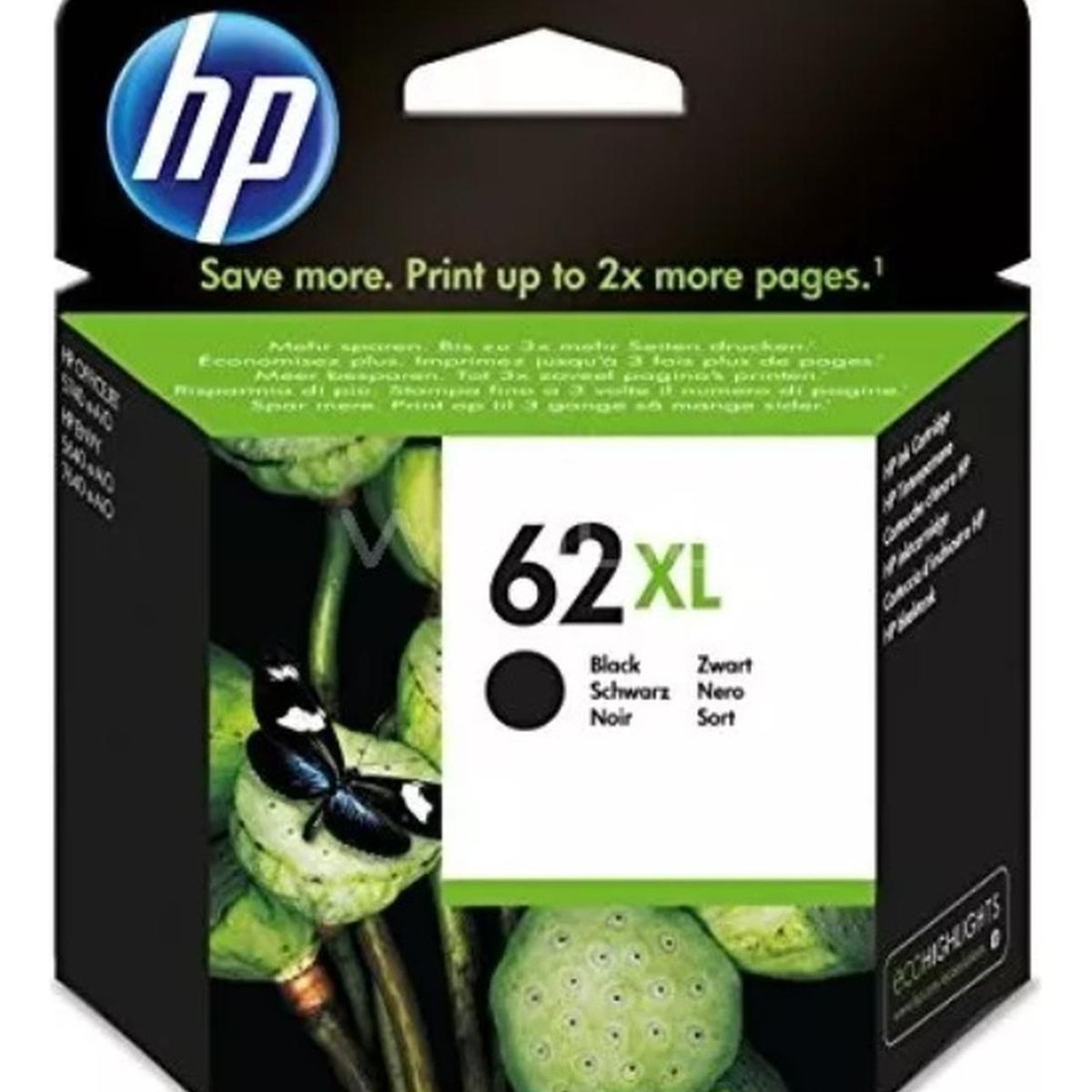 HP - Cartucho de Tinta hp 62XL Negro Original