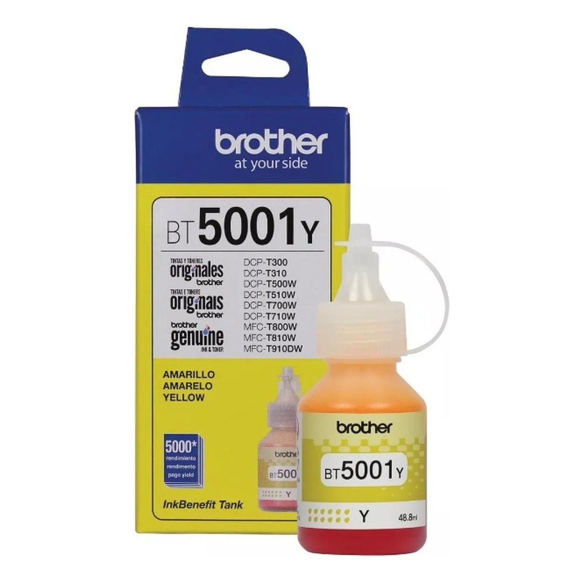 BROTHER - Botella de Tinta Brother Bt5001 Yellow Original