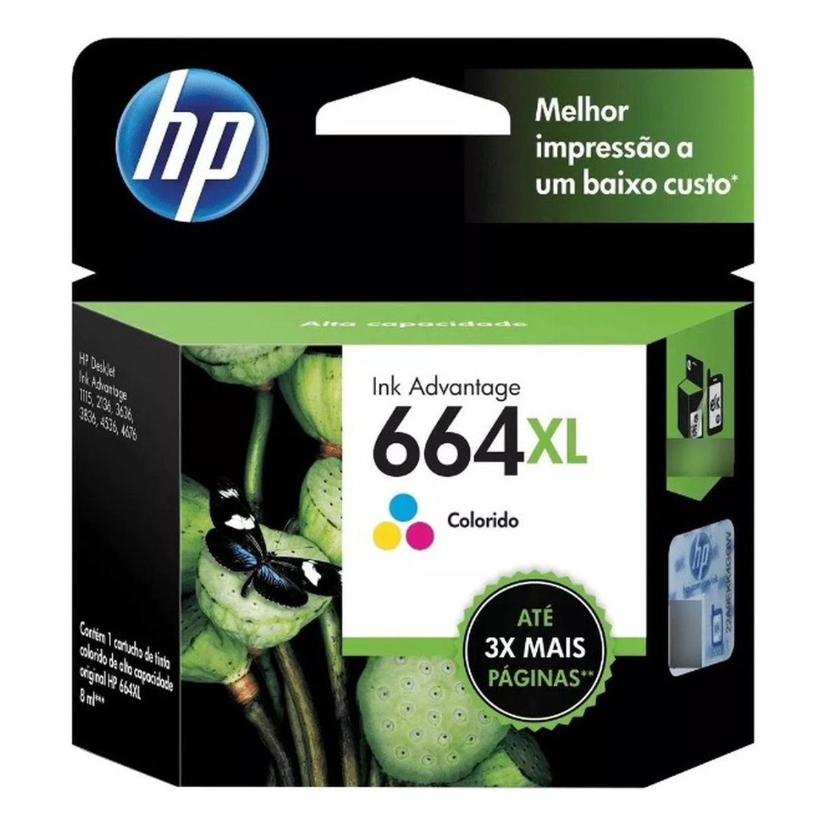 HP - Cartucho de Tinta hp 664XL Tricolor Original