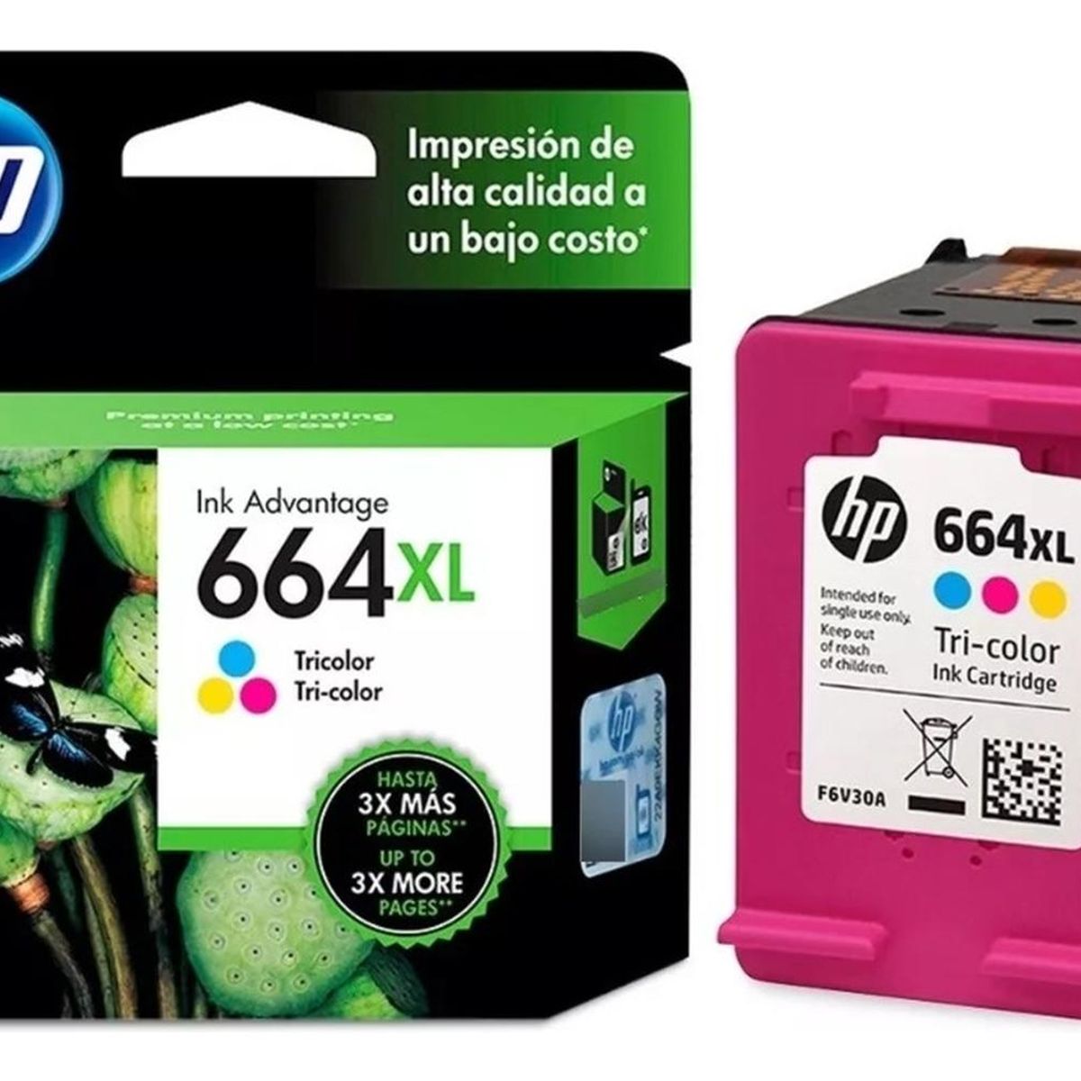 HP - Cartucho de Tinta hp 664XL Tricolor Original
