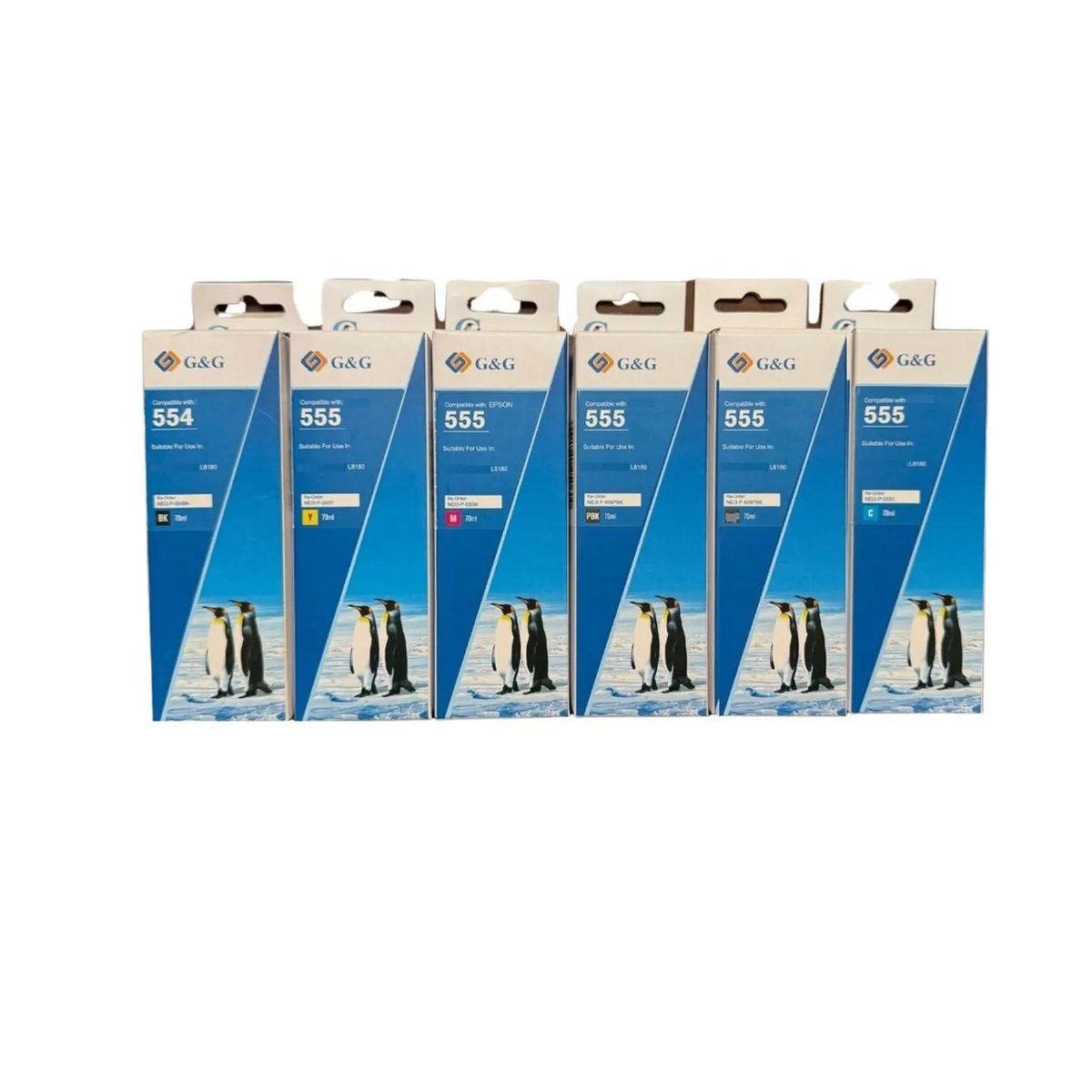 GENERICO - Pack Botellas de Tinta para T554-T555 Alternativo