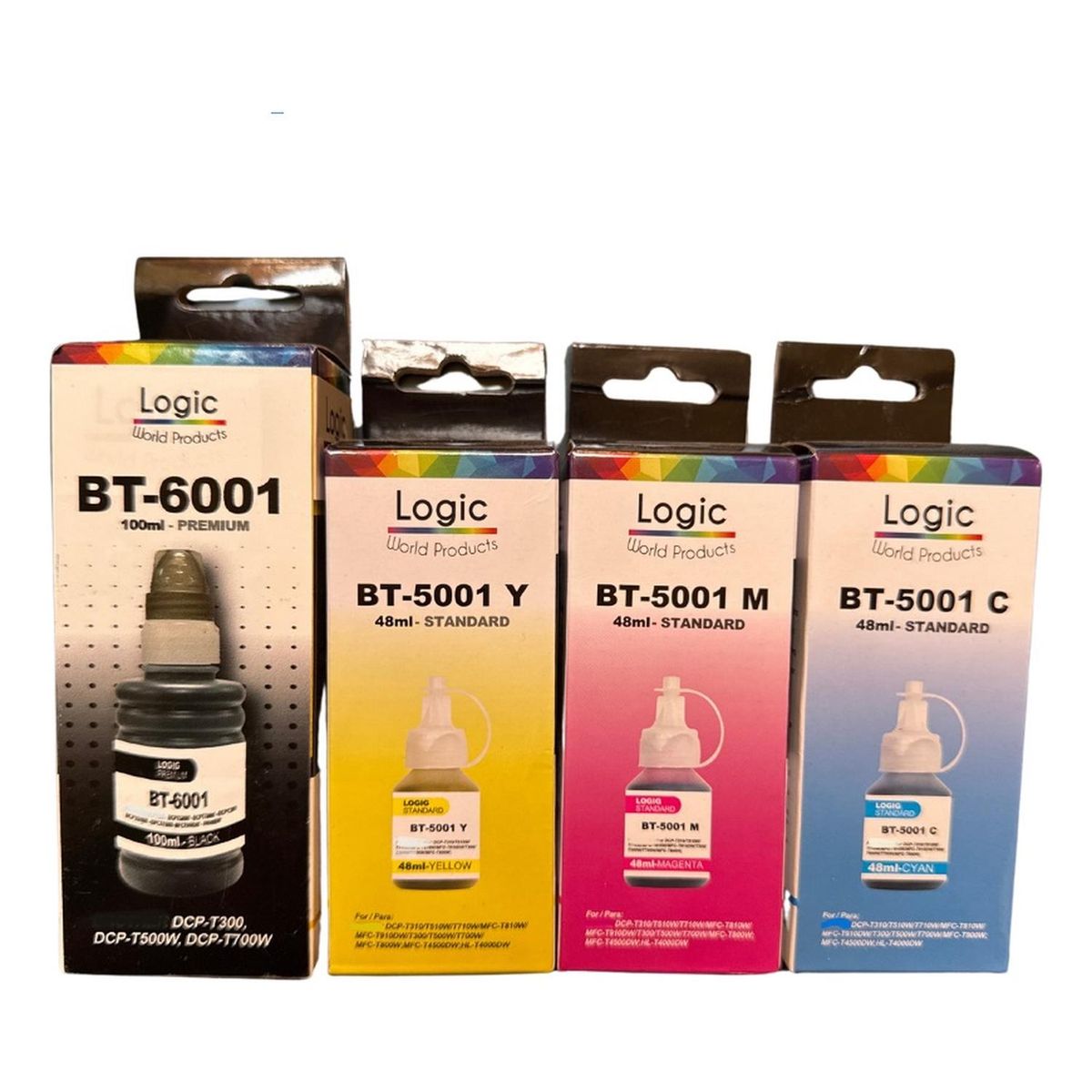 GENERICO - Pack Tintas Compatible para Bt6001/5001 T300/T310/T500W