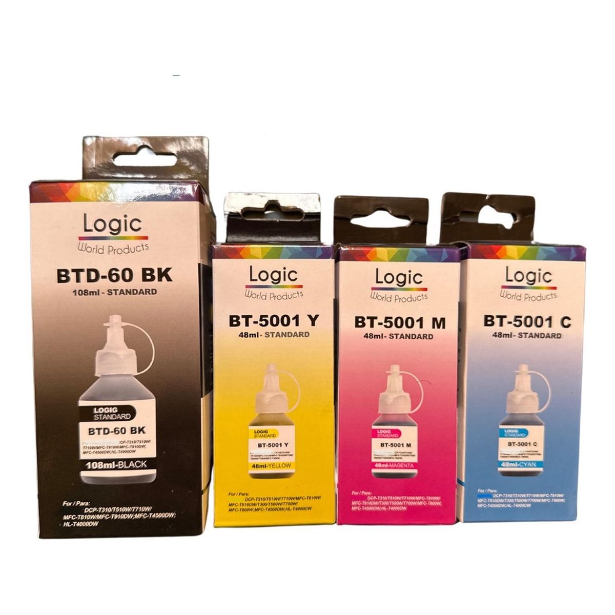 GENERICO - Pack Tintas Compatible para Btd-60/5001 T-220/T-710/T-420W