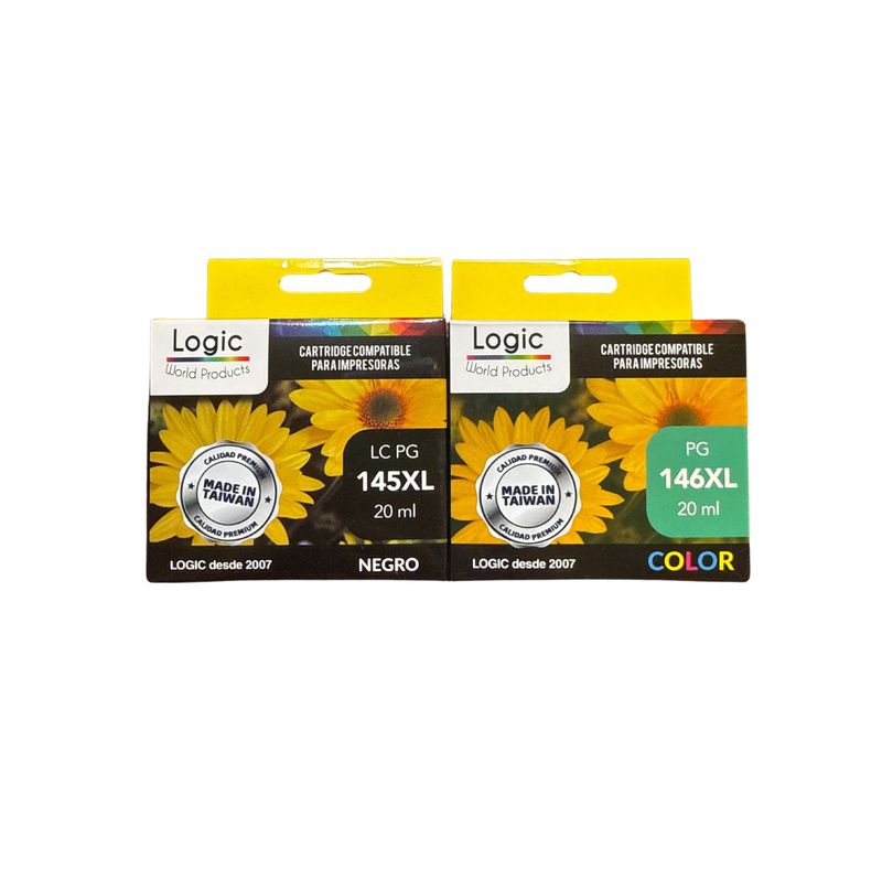 GENERICO - Pack Tintas Compatible para 145XL-146XL Negro/Tricolor