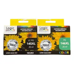 GENERICO - Pack Tintas Compatible para 145XL-146XL Negro/Tricolor