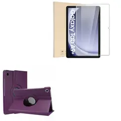 JOIGO - Carcasa Giratoria Para Samsung A9+ Plus Lila Lamina Vidrio