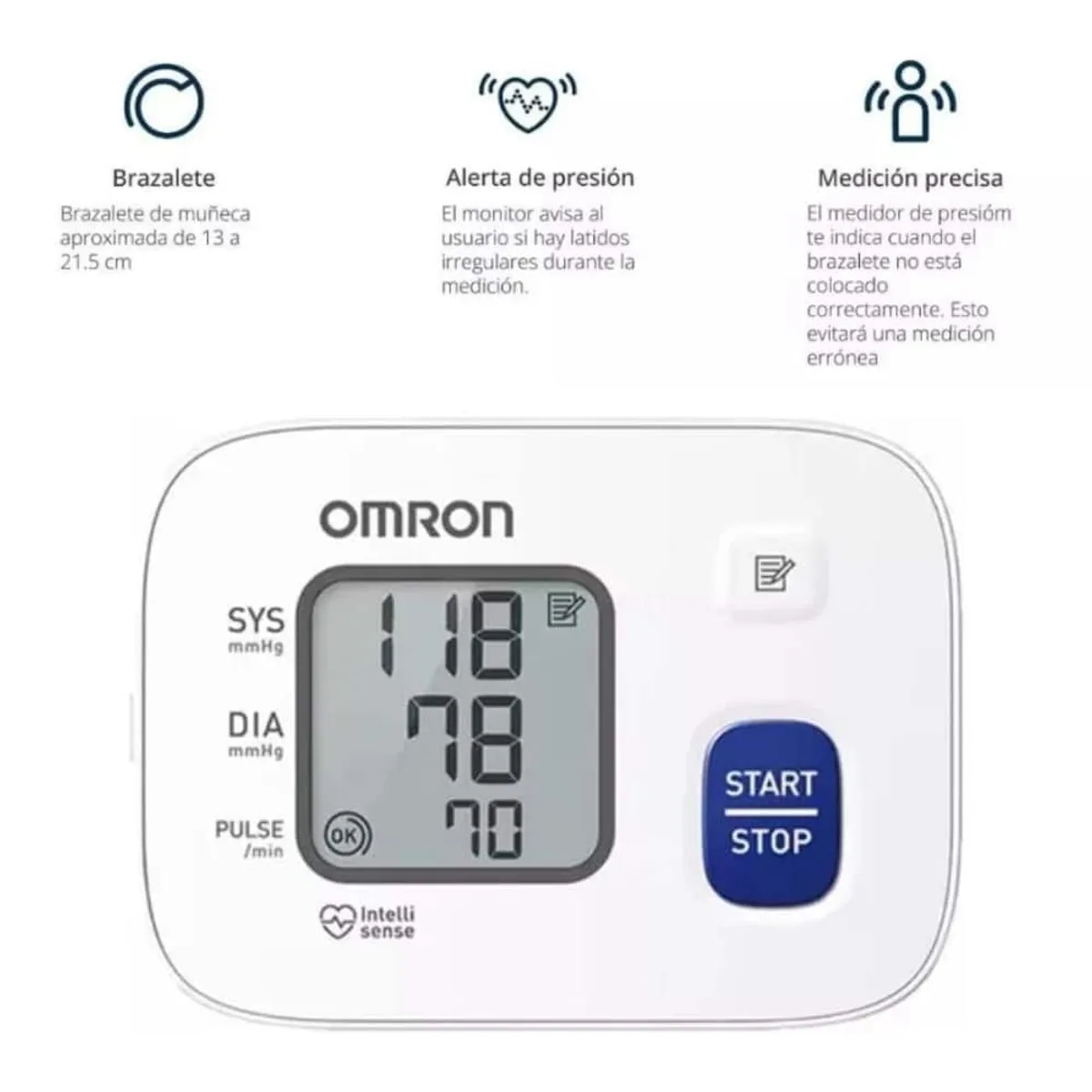 OMRON - Esfigmomanómetro - Toma Presión De Muñeca Omron Hem 6161E