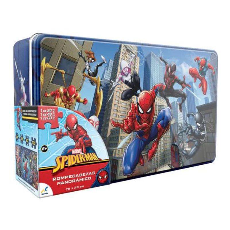 MARVEL - Rompecabezas Panoramico 3 En 1 Marvel Spiderman