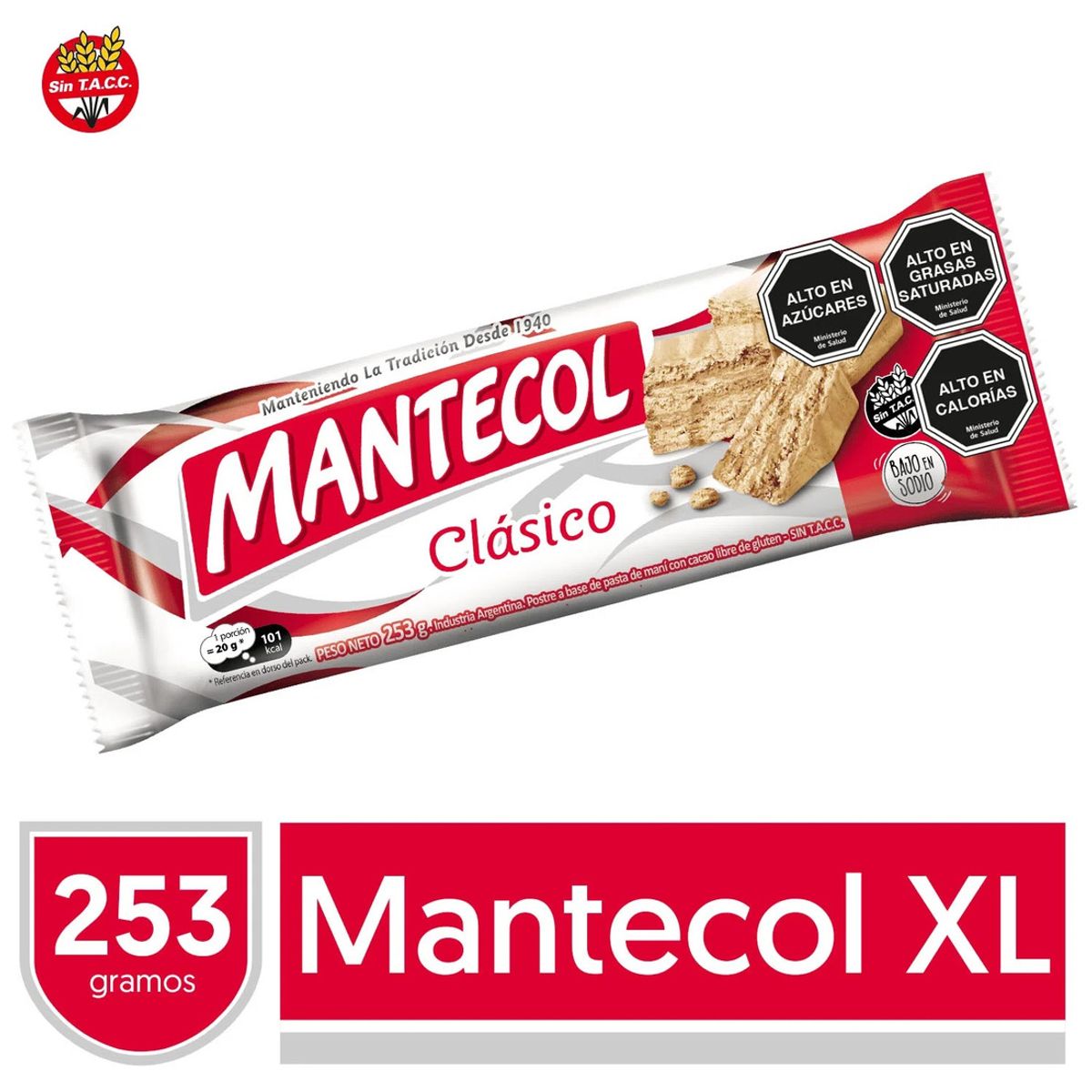GENERICO - Mantecol Clásico Bajo Sodio 253 g Libre de Gluten GENERICO