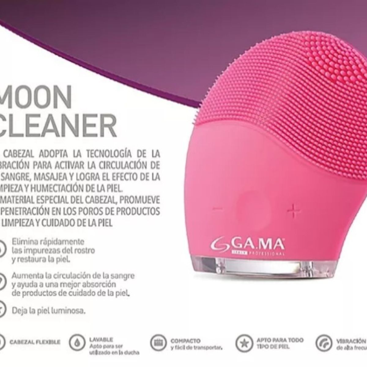 GAMA - MASAJEADOR LIMPIEZA FACE CLEANING MOON GAMA