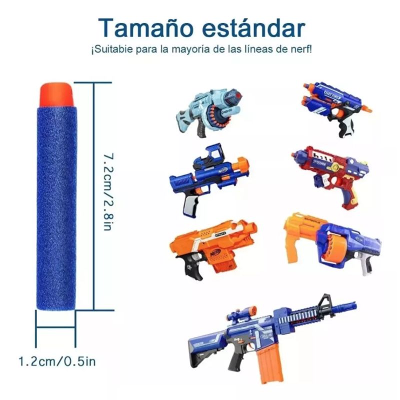 GENERICO - 400 Dardos Bala De Repuesto 7.2cm Para Nerf N-strike Elite