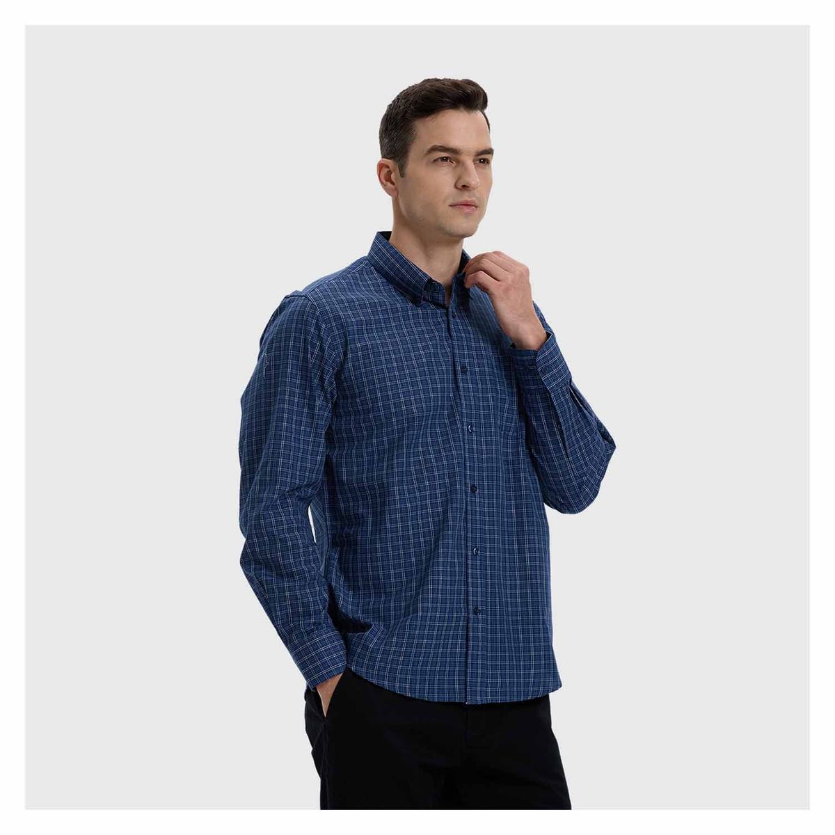 FASHION'S PARK - Camisa Hombre Fantasía Azul Claro Fashion's Park