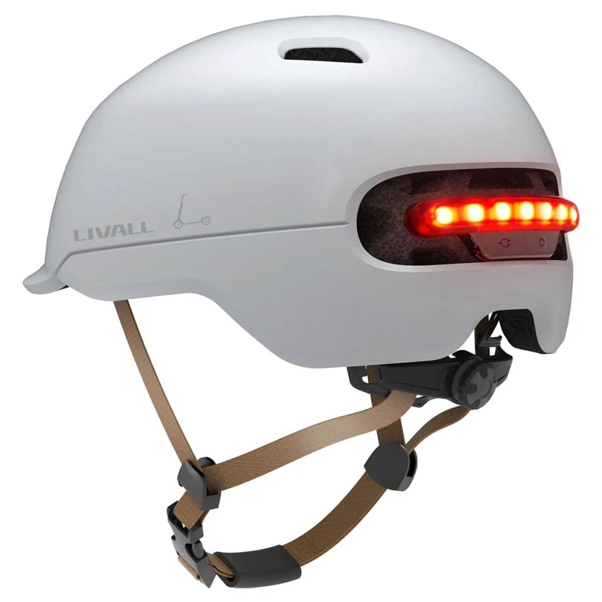 LIVALL - Casco inteligente LED C20 Talla M Blanco