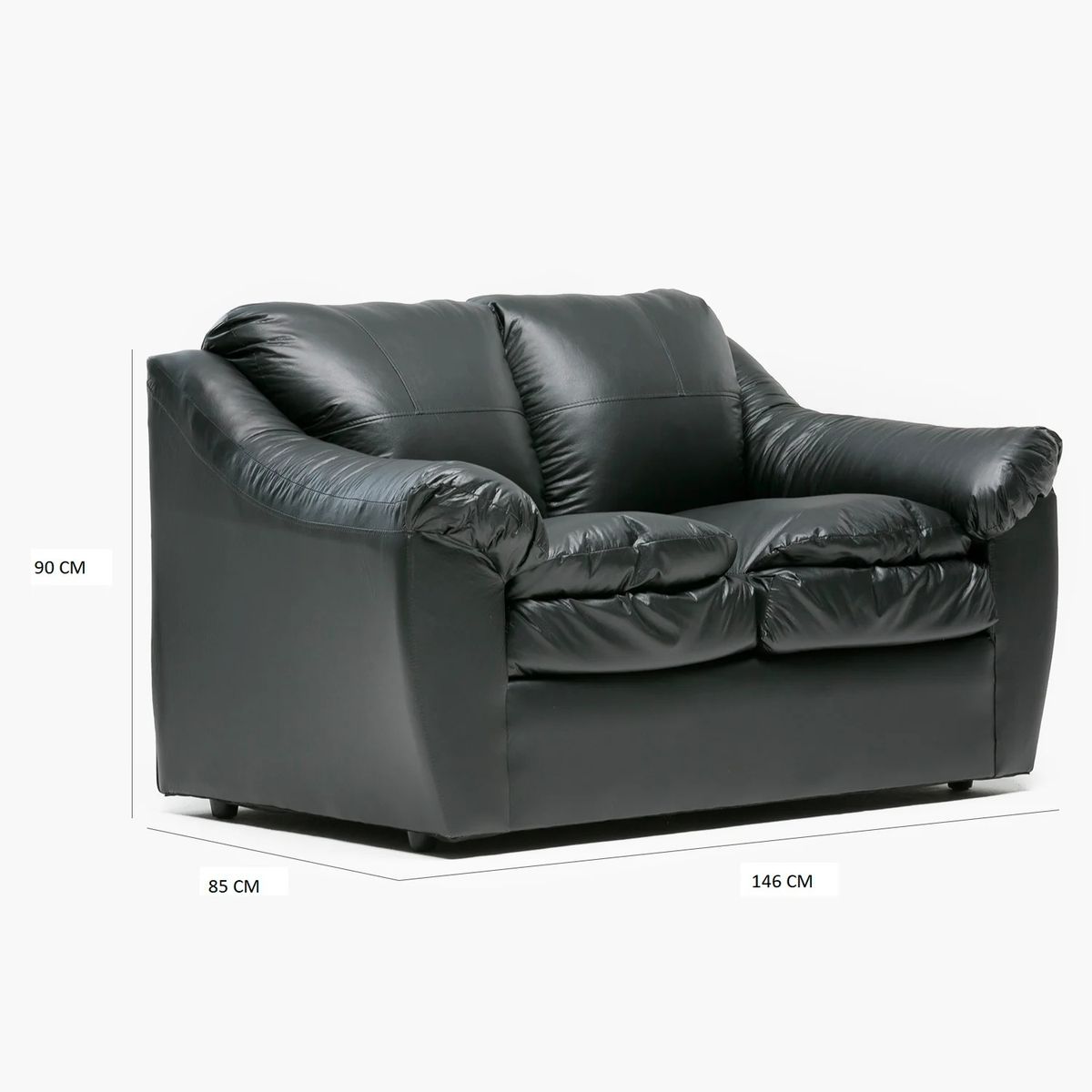 CABSUR - SOFA GALICIA 2CPOS NEGRO