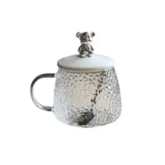 GENERICO - Taza Para Cafe Taza De Vidrio Cuchara Color Transparente Oso