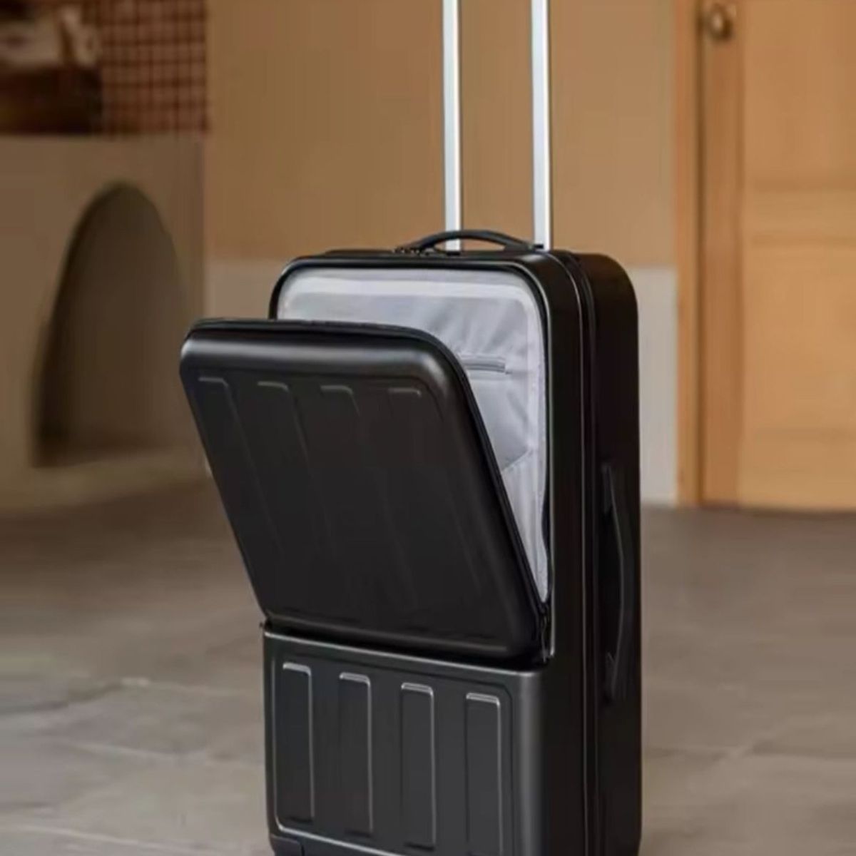 GENERICO - MALETA EQUIPAJE DE MANO CON PORTA LAPTO BEIGE