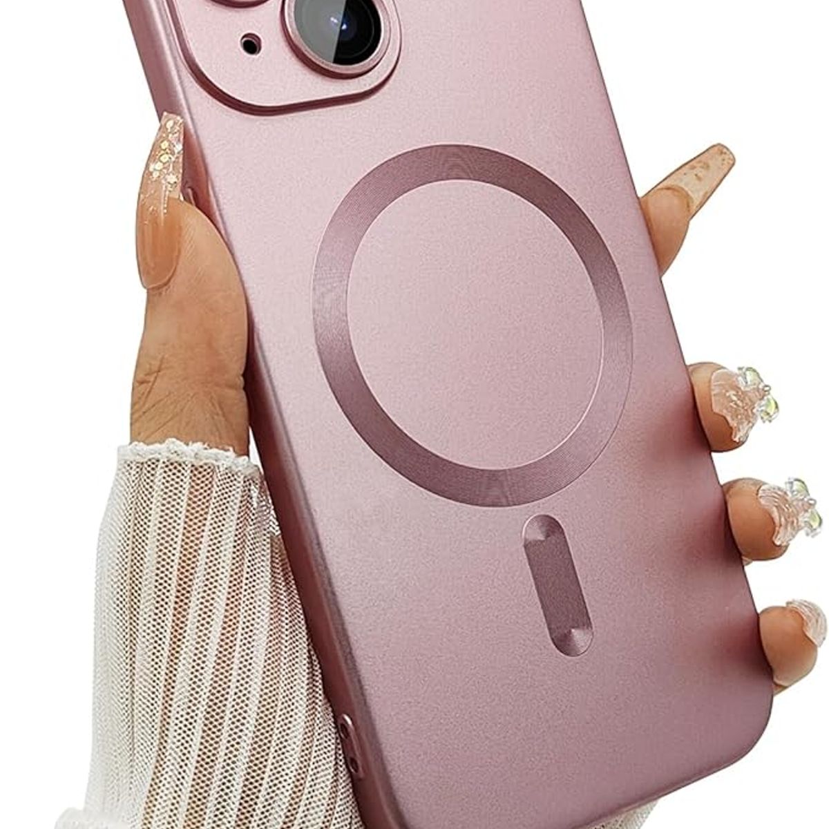 GENERICO - Carcasa Magsafe Metalizada Para iPhone 13 Rosa