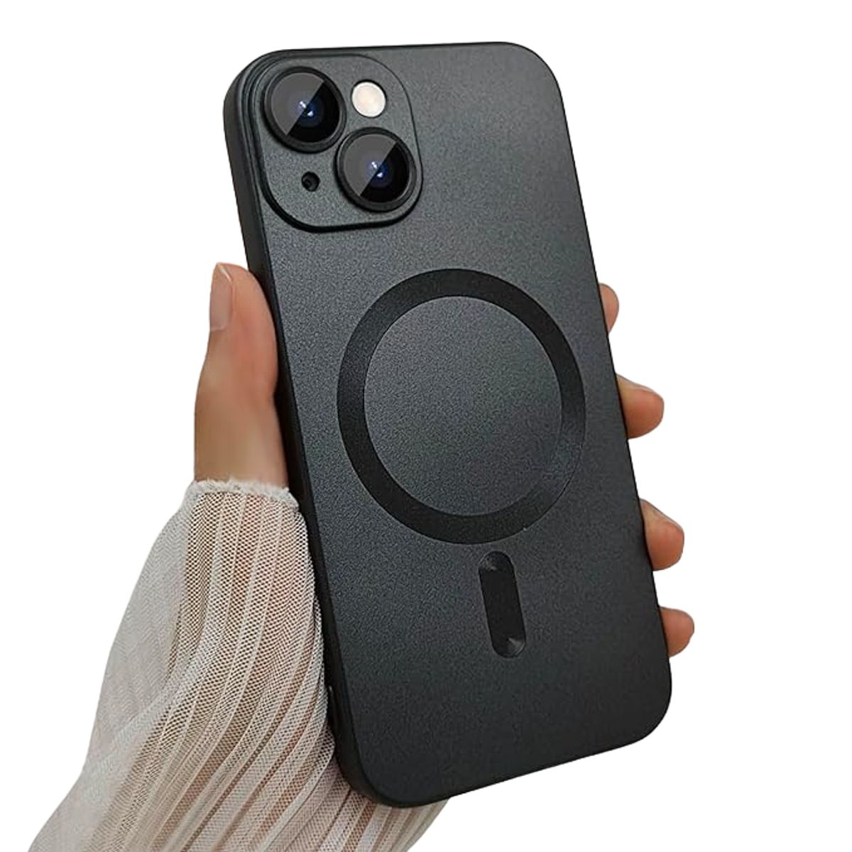 GENERICO - Carcasa Magsafe Metalizada Para iPhone 13 Negro