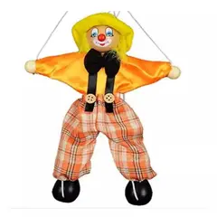 ARTIDIX - Marioneta diseño de payaso de juguete color amarillo
