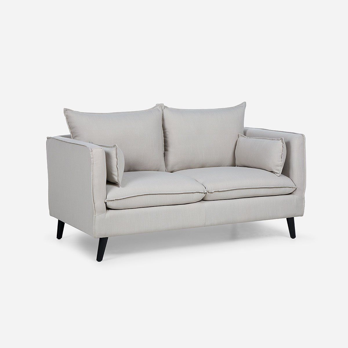 ROSEN - Sofá Rosen Tain 2 Cuerpos Tela Beige