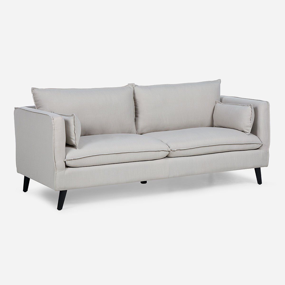 ROSEN - Sofá Rosen Tain 3 Cuerpos Tela Beige