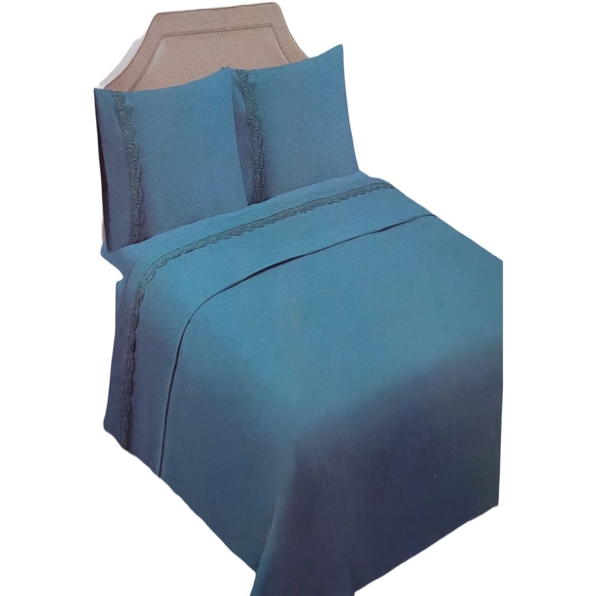 GENERICO - JUEGO DE SABANAS 144 HILOS KING AZUL