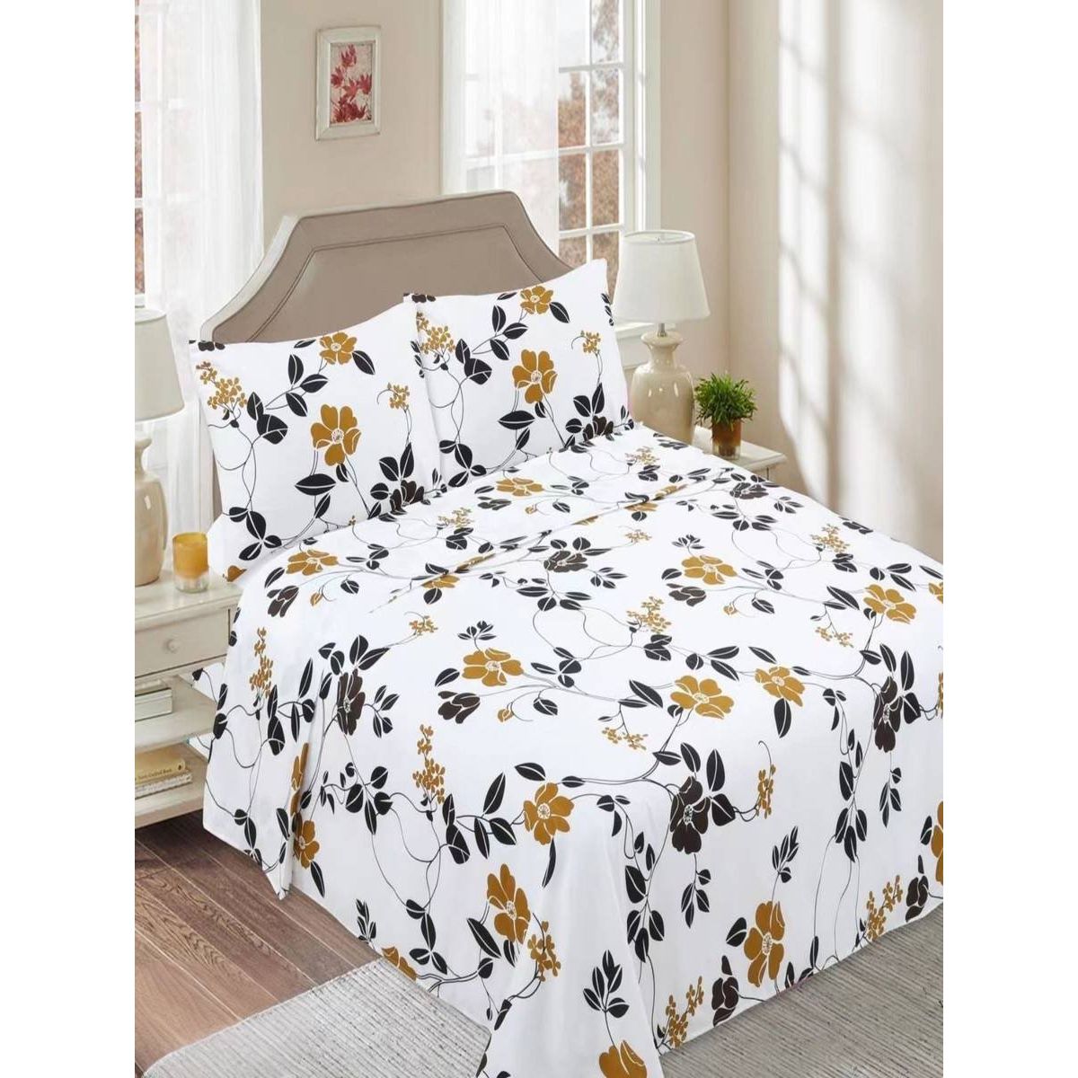 GENERICO - JUEGO DE SABANA PARA CAMA KING CON DISEÑO