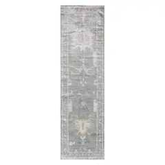 CONSORCIO PERSA - Alfombra Persa Clásica de Lana tonos neutros, Karachi 3.60 x 1.00 mts.