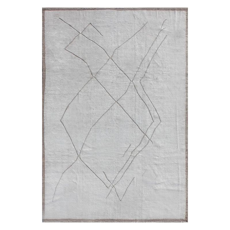 CONSORCIO PERSA - Alfombra Persa Clásica de Lana tonos neutros, Karachi 3.80 x 2.80 mts.