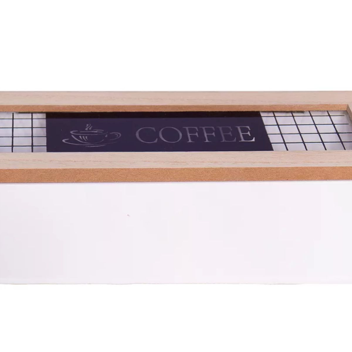 NO LOGO - Caja De Madera 3 Divisiones Coffee