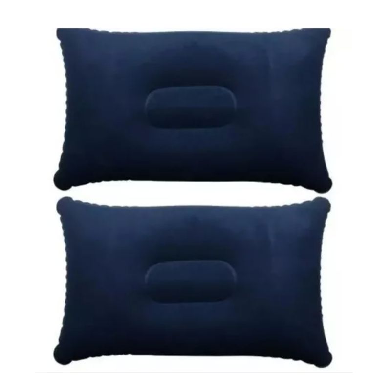 GENERICO - Colchón Inflable Doble 2 Plazas + Inflador Y Almohadas