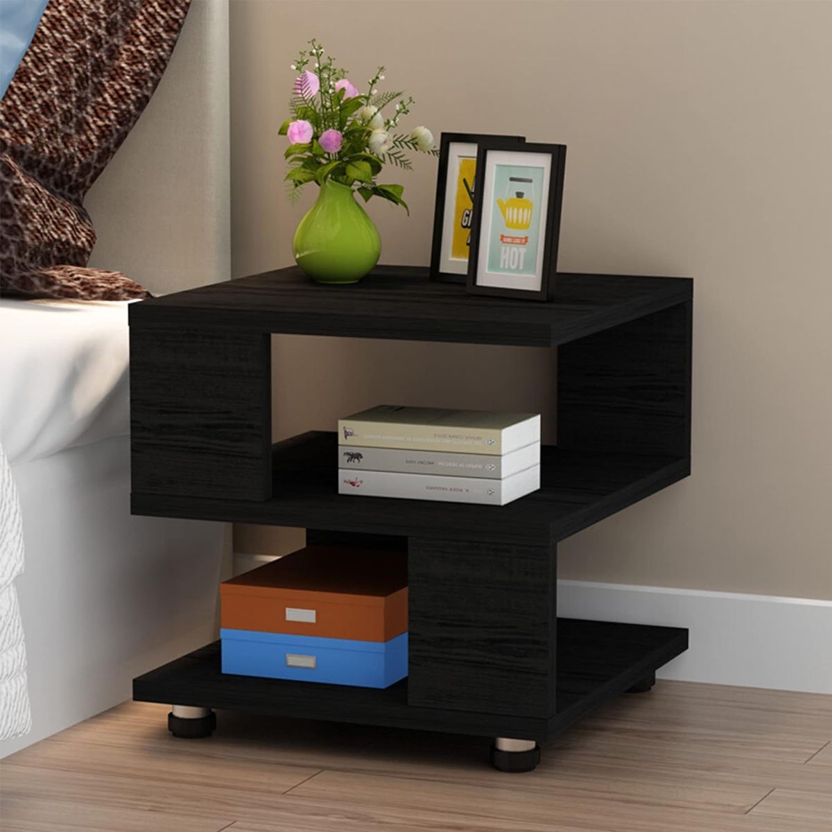 ITAHOME - VELADOR LIBRERO MODERNO ENZO NEGRO